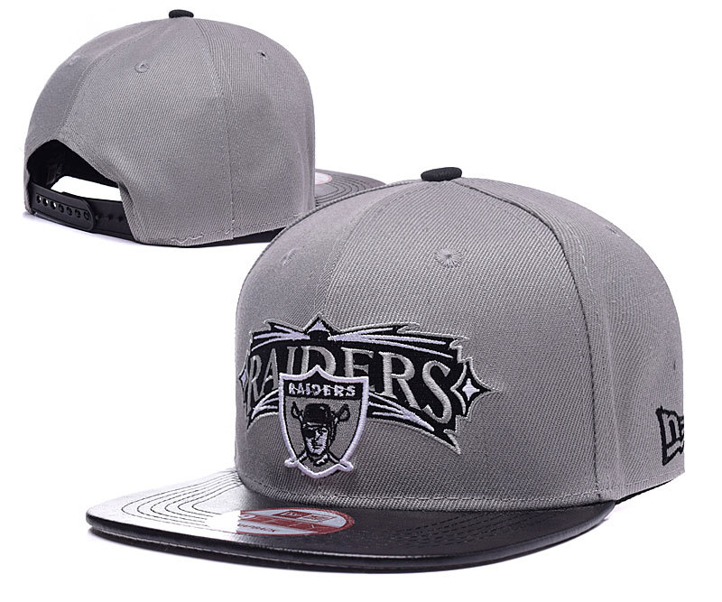 Raiders Team Logo Gray Adjustable Hat LH