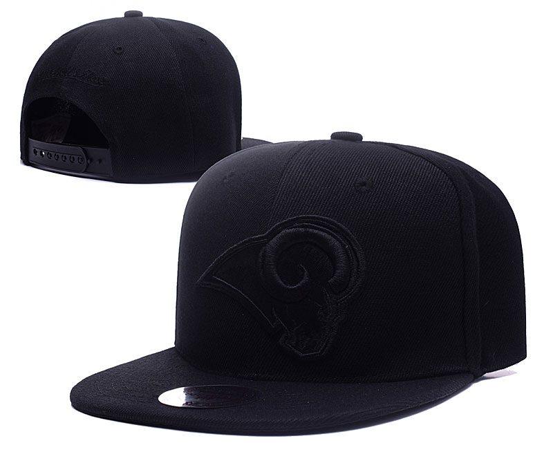 Rams Team Logo Black Adjustable Hat LH