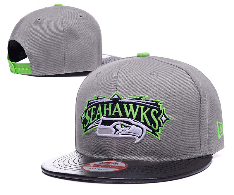 Seahawks Team Logo Gray Adjustable Hat LH