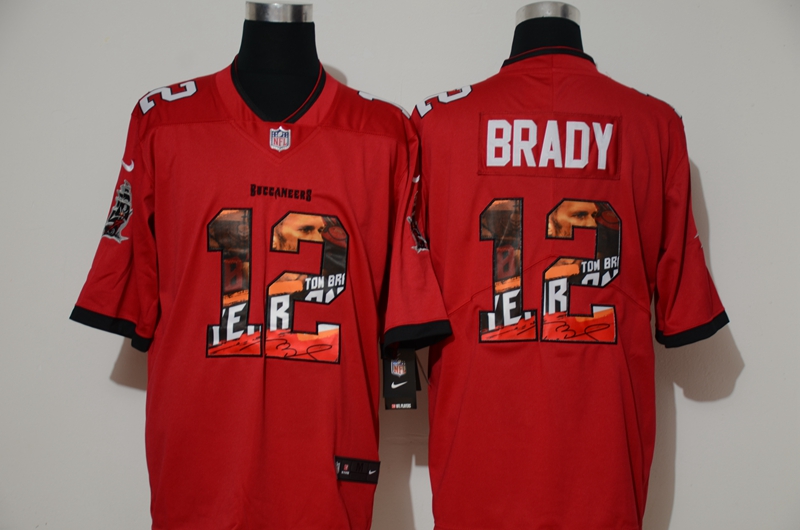 Nike Buccaneers 12 Tom Brady Red Vapor Untouchable Signature Edition Limited Jersey