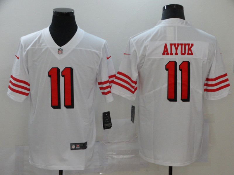 Nike 49ers 11 Brandon Aiyuk White 2020 NFL Draft First Round Pick Color Rush Vapor Untouchable Limited Jersey