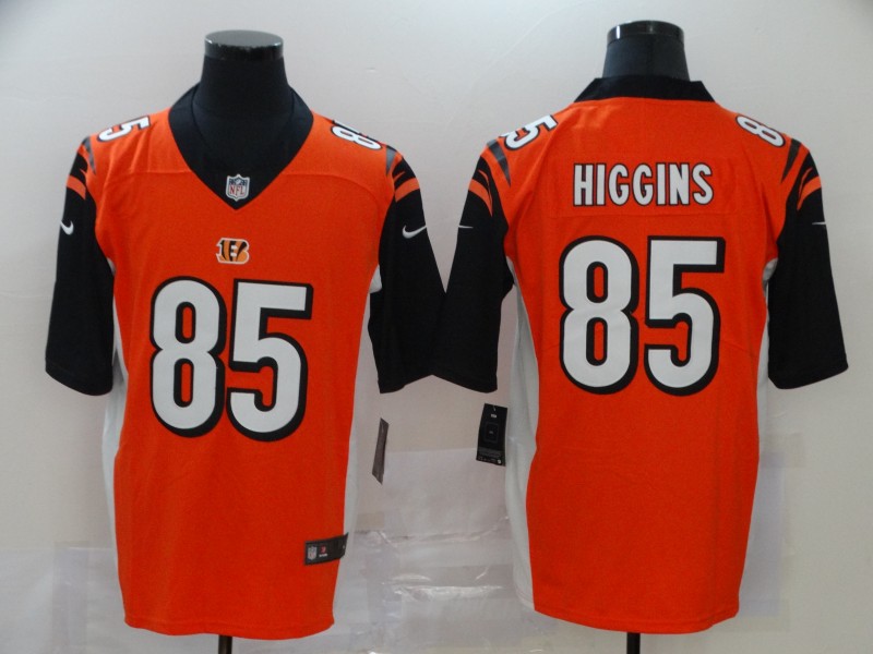 Nike Bengals 85 Tee Higgins Orange 2020 NFL Draft First Round Pick Vapor Untouchable Limited Jersey - Click Image to Close