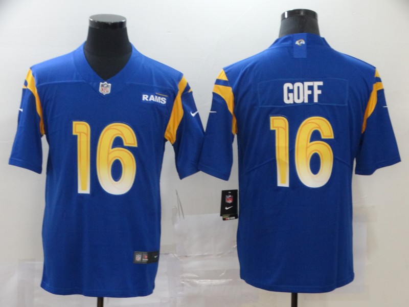 Nike Rams 16 Jared Goff Royal 2020 New Vapor Untouchable Limited Jersey