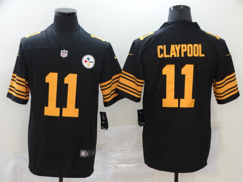 Nike Steelers 11 Chase Claypool Black 2020 NFL Draft First Round Pick Color Rush Limited Jersey - Click Image to Close