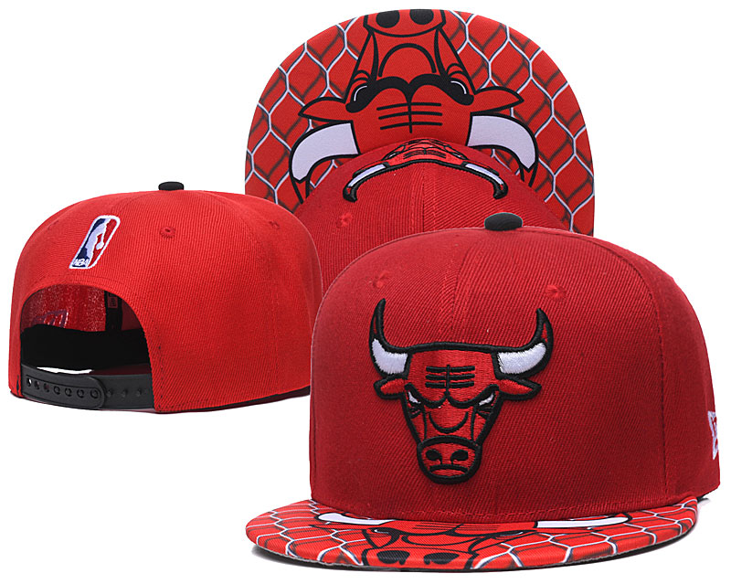 Bulls Team Logo Red Adjustable Hat TX
