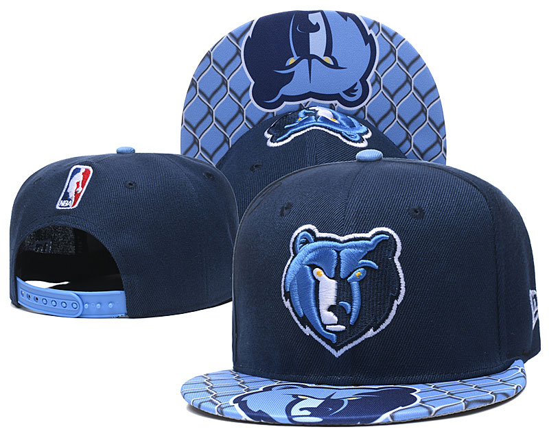 Grizzlies Team Logo Navy Adjustable Hat TX