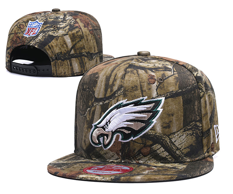 Eagles Team Logo Olive Adjustable Hat LH