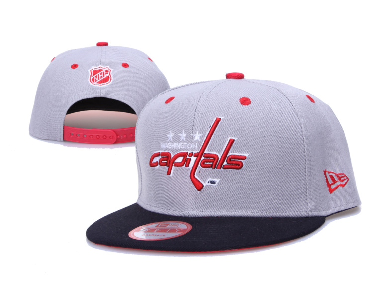 Capitals Team Logo Gray Adjustable Hat LH