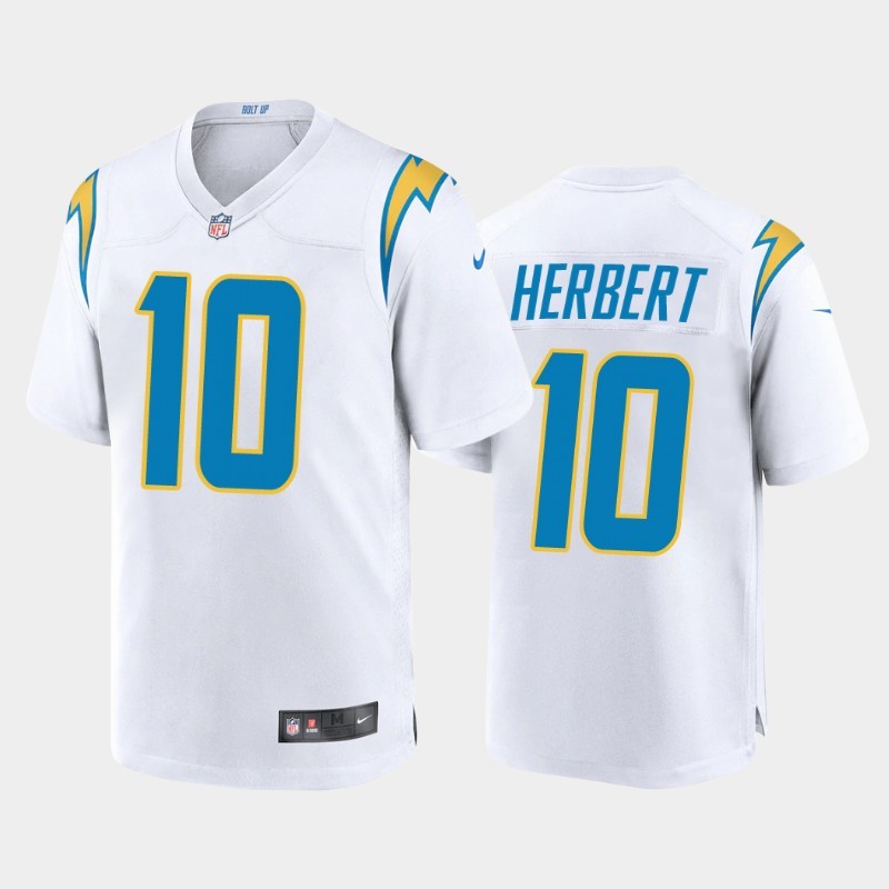 Nike Chargers 10 Justin Herbert White Youth 2020 NFL Draft First Round Pick Vapor Untouchable Limited Jersey
