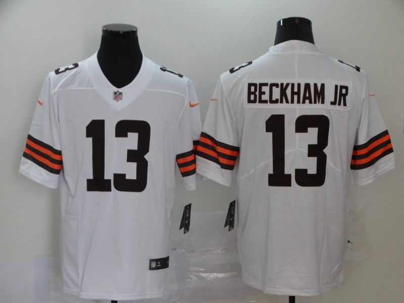 Nike Browns 13 Odell Beckham Jr. White 2020 New Vapor Untouchable Limited Jersey - Click Image to Close