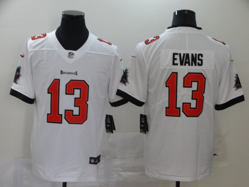 Nike Buccaneers 13 Mike Evans White New 2020 Vapor Untouchable Limited Jersey - Click Image to Close