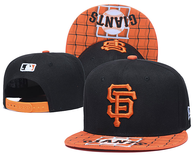 San Francisco Giants Team Logo Black Adjustable Hat TX