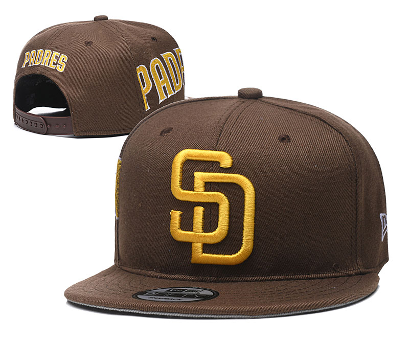 Padres Team Logo Brown Adjustable Hat YD