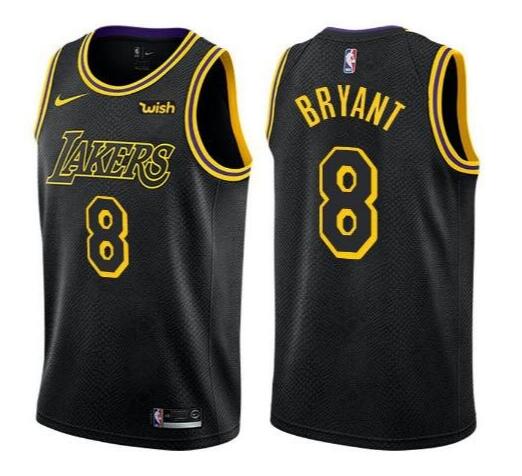 Lakers 8 Kobe Bryant Black Nike City Edition Swingman Jersey