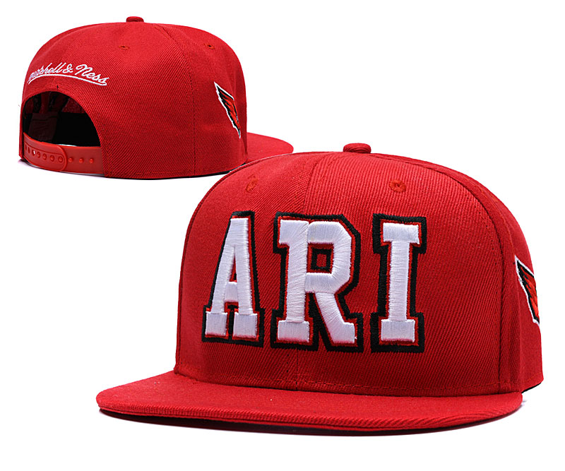 Arizona Cardinals Team Logo Red Mitchell & Ness Adjustable Hat LH
