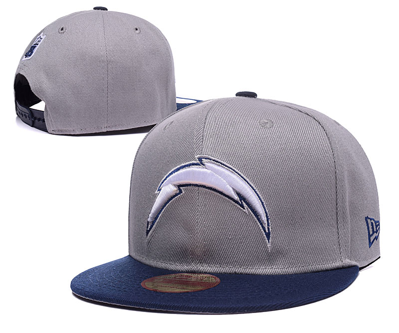 Chargers Team Logo Gray Adjustable Hat LH - Click Image to Close