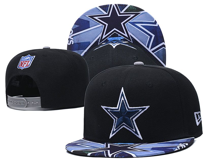 Cowboys Team Logo Black Adjustable Hat LH