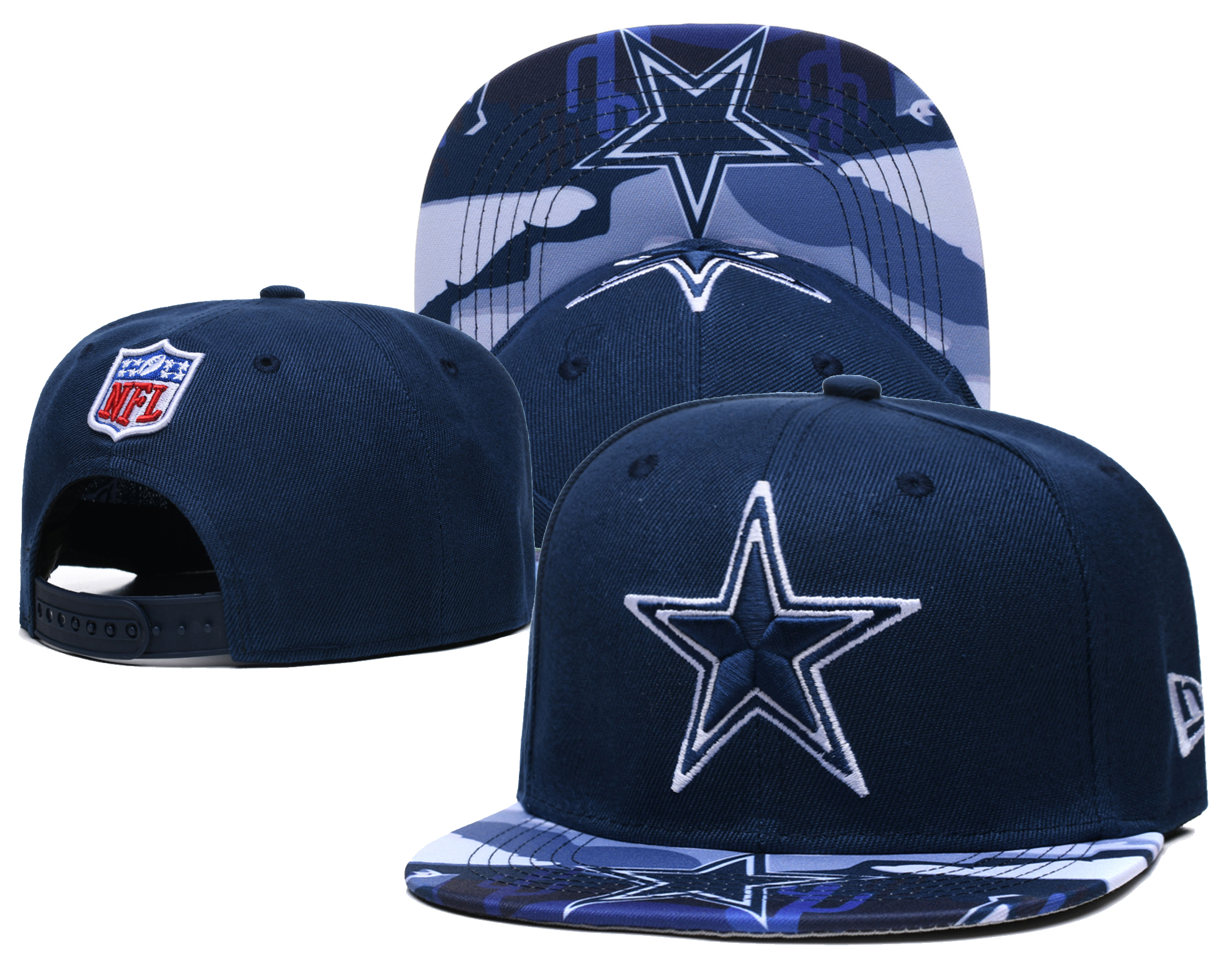 Cowboys Team Logo Navy Adjustable Hat LH