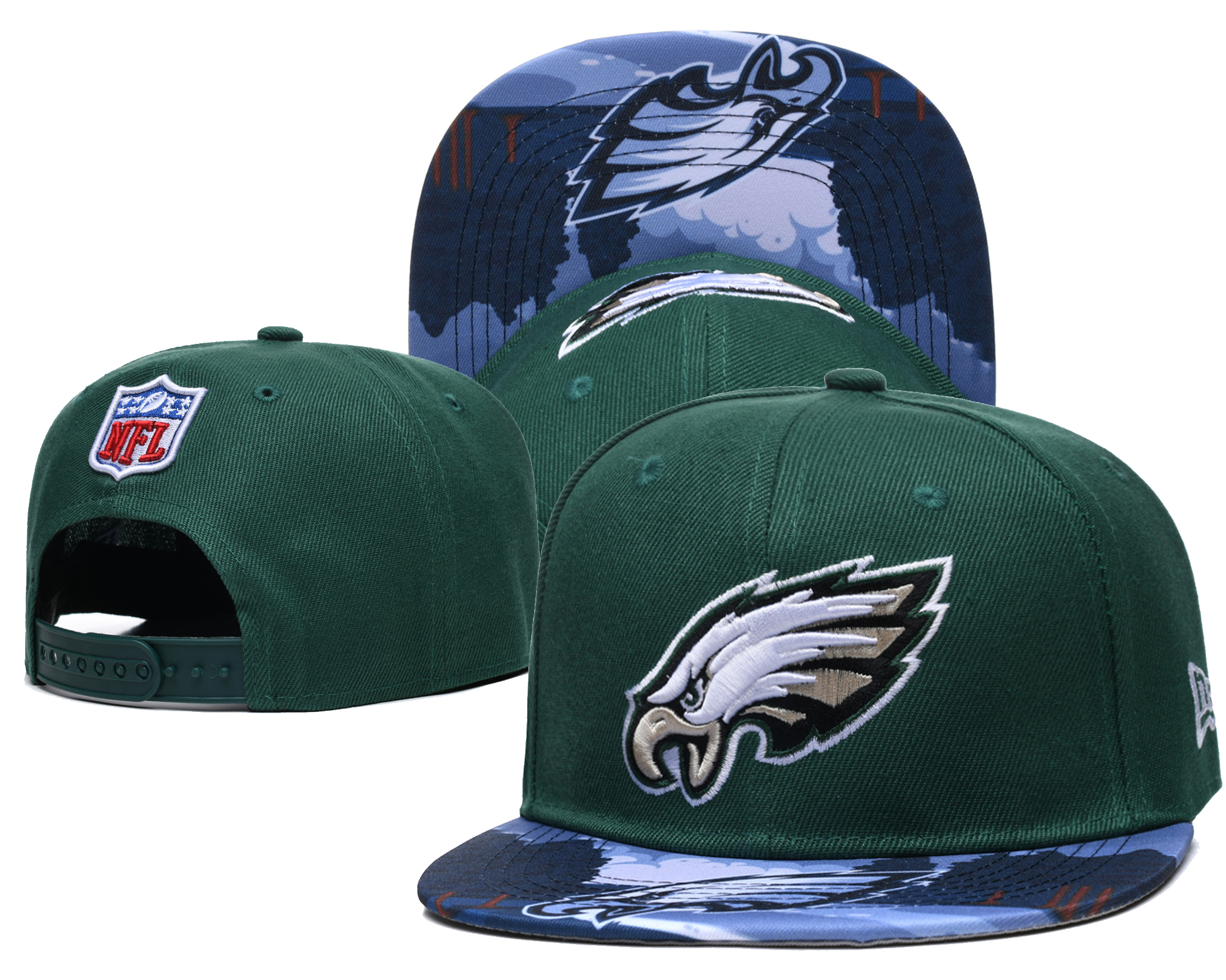 Eagles Team Logo Green Adjustable Hat LH