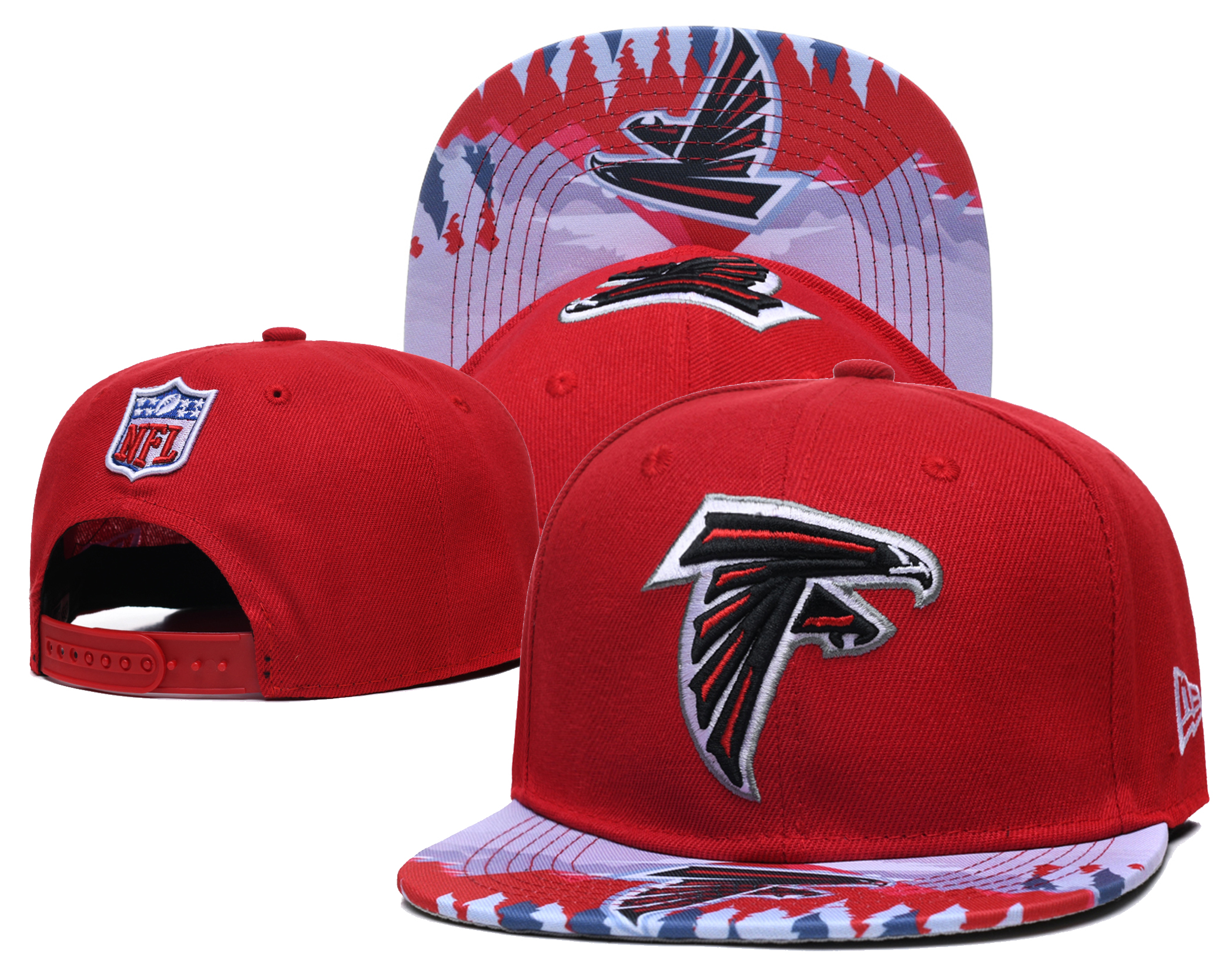Falcons Team Logo Red Adjustable Hat LH