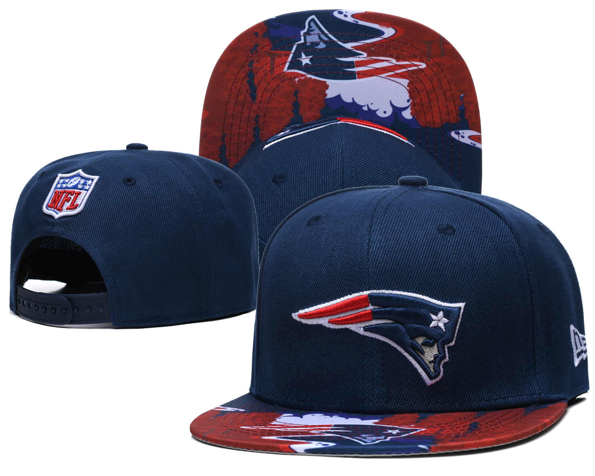 Patriots Team Logo Navy Adjustable Hat LH