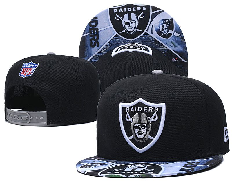 Raiders Fresh Logo Black Adjustable Hat LH