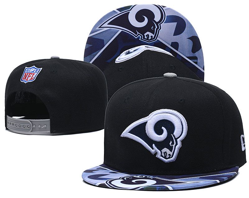 Rams Team Logo Black Adjustable Hat LH