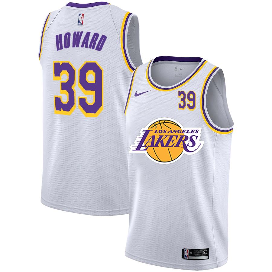 Lakers 39 Dwight Howard White 2020-2021 New City Edition Nike Swingman Jersey
