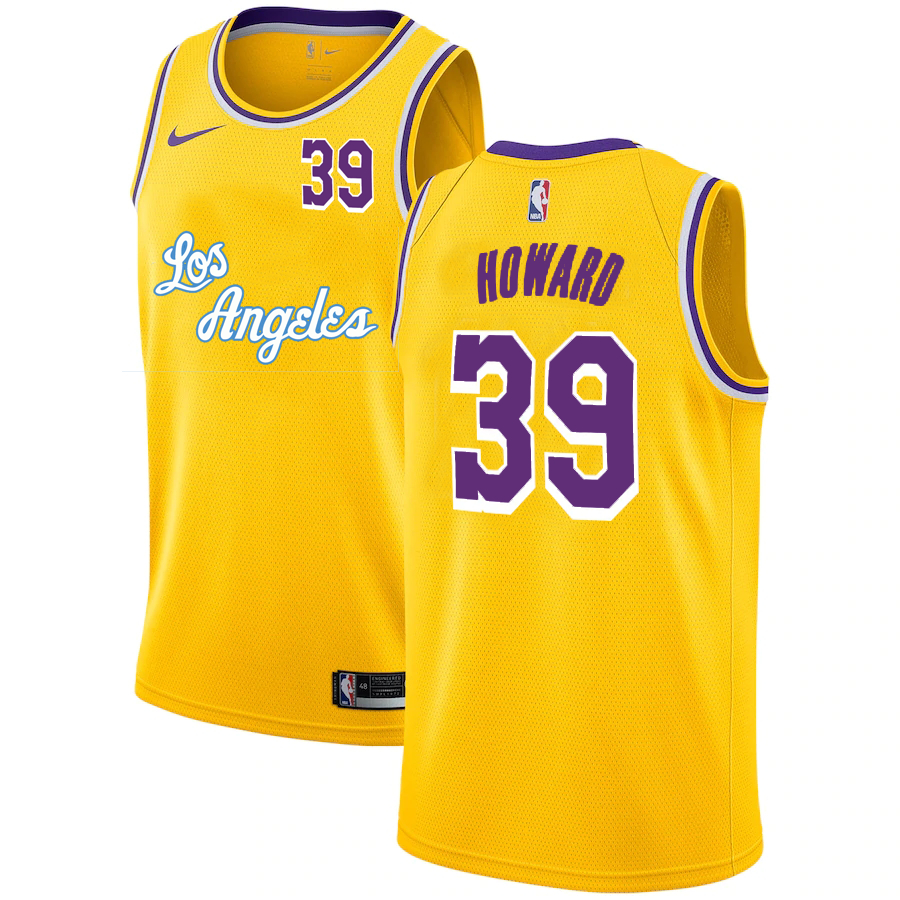 Lakers 39 Dwight Howard Yellow 2020-2021 New City Edition Nike Swingman Jersey