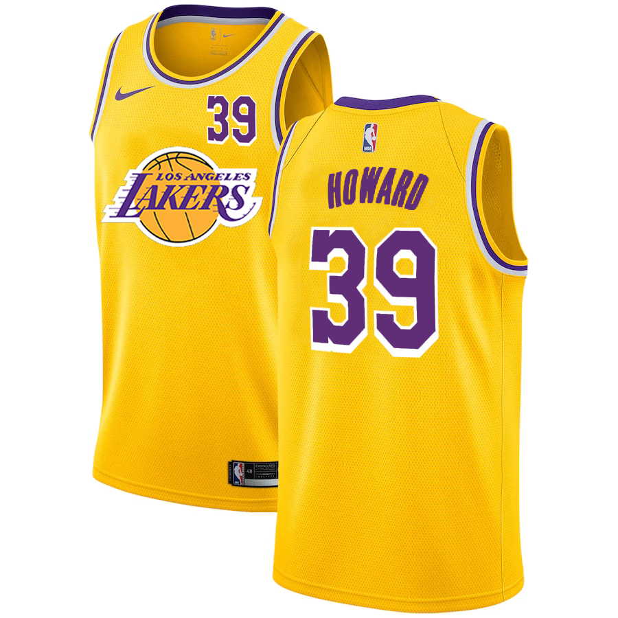 Lakers 39 Dwight Howard Yellow 2020-2021 New City Edition Nike Swingman Jerseys