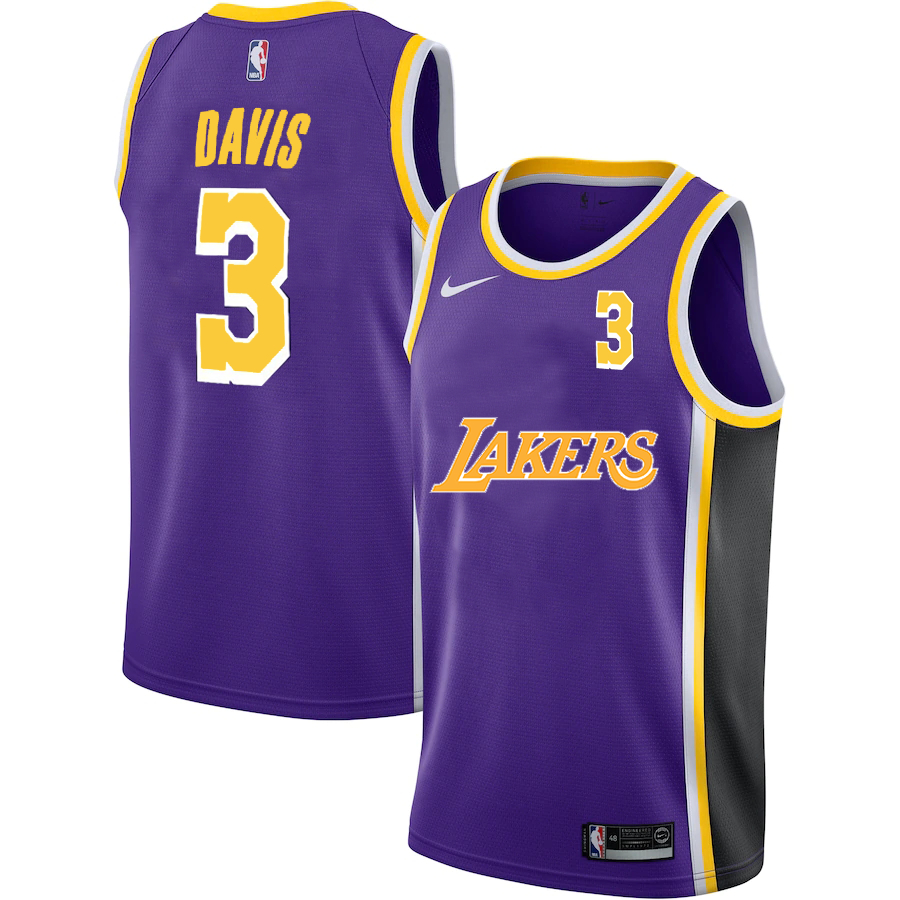 Lakers 3 Anthony Davis Purple 2020-2021 New City Edition Nike Swingman Jersey
