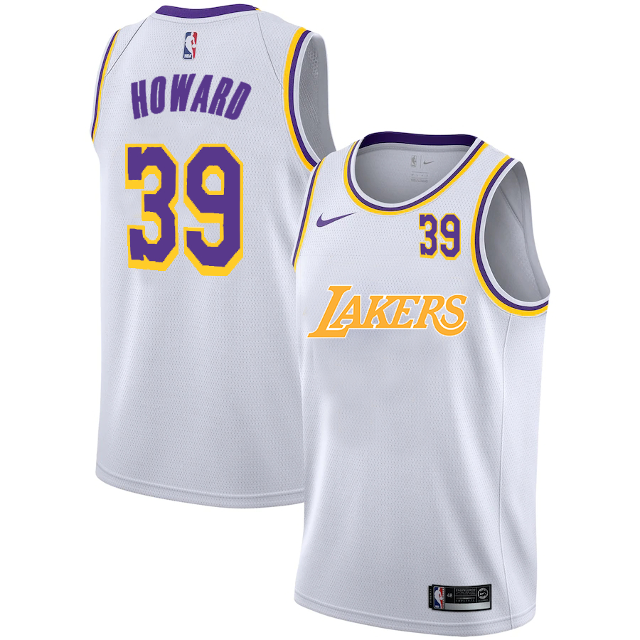 Lakers 39 Dwight Howard White 2020-2021 New City Edition Nike Swingman Jerseys