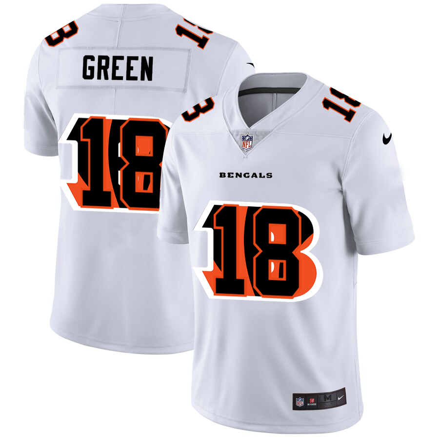 Nike Bengals 18 A.J. Green White Shadow Logo Limited Jersey