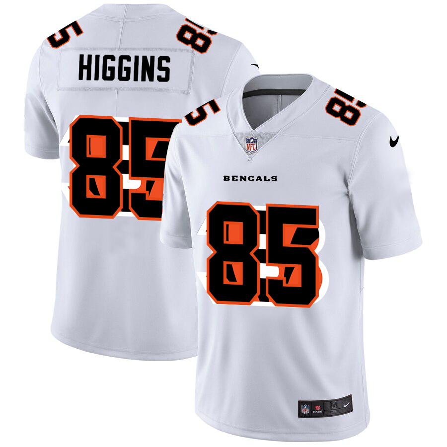Nike Bengals 85 Tee Higgins White Shadow Logo Limited Jersey