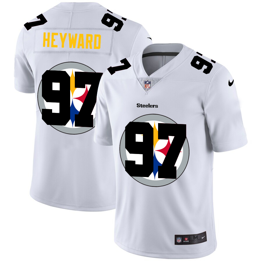 Nike Steelers 97 Cameron Heyward White Shadow Logo Limited Jersey Nike Steelers 97 Cameron Heyward White Shadow Logo Limited Jersey