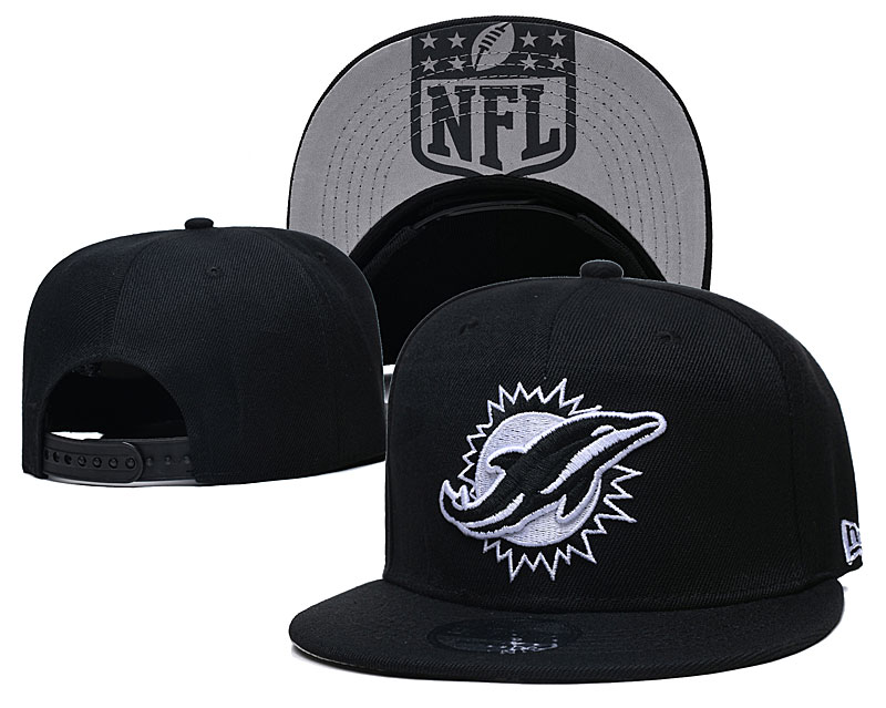 Dolphins Team Logo Black Adjustable Hat GS