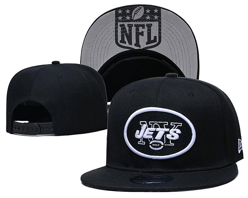 Jets Team Logo Black Adjustable Hat GS