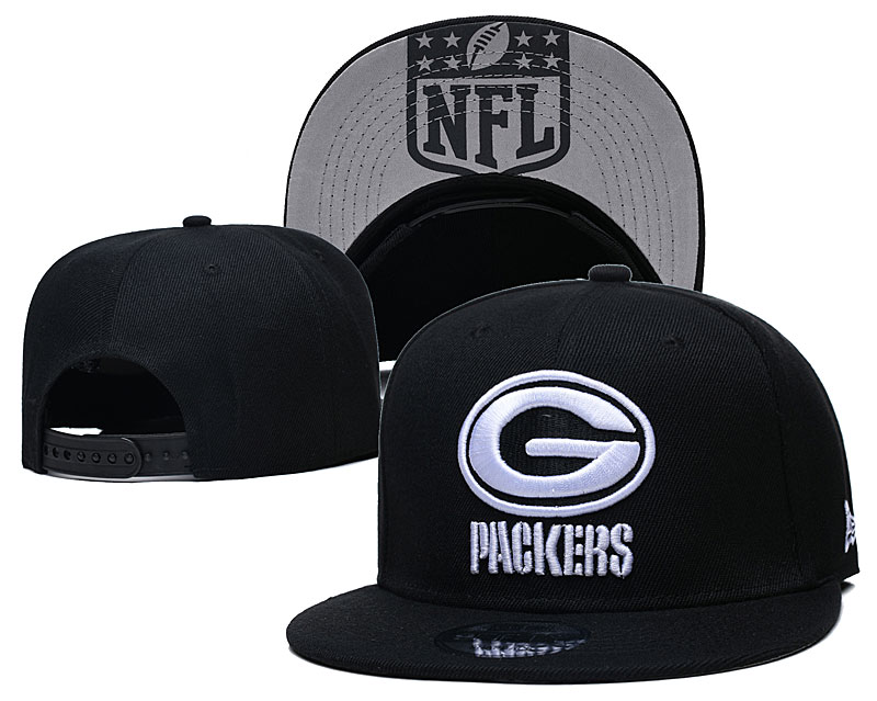 Packers Team Logo Black Adjustable Hat GS