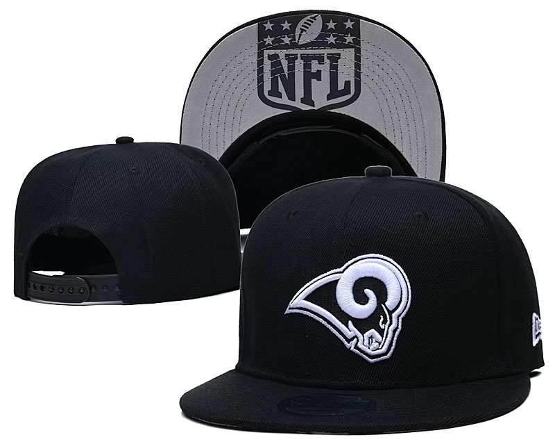 Rams Team Logo Black Adjustable Hat GS