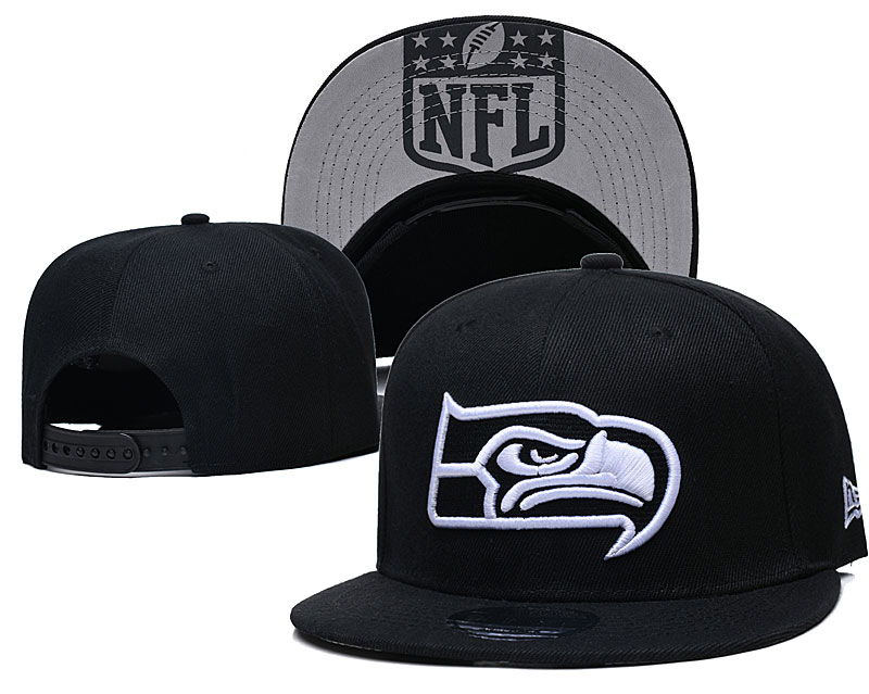 Seahawks Team Logo Black Adjustable Hat GS