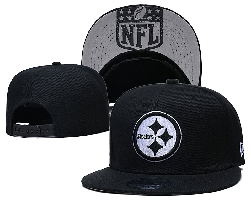 Steelers Team Logo Black Adjustable Hat GS