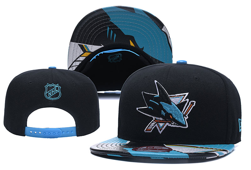 Sharks Team Logo Black Adjustable Hat YD