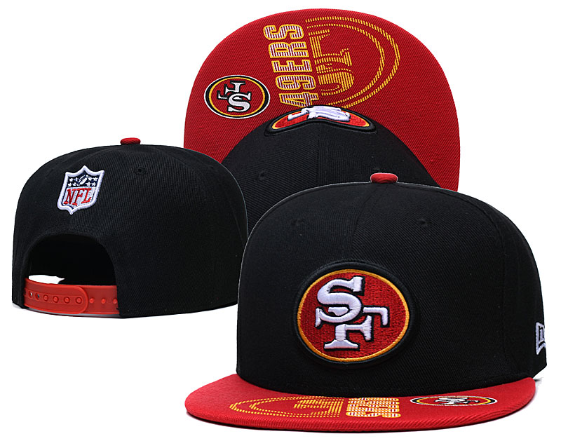 49ers Team Logo Black Adjustable Hat GS
