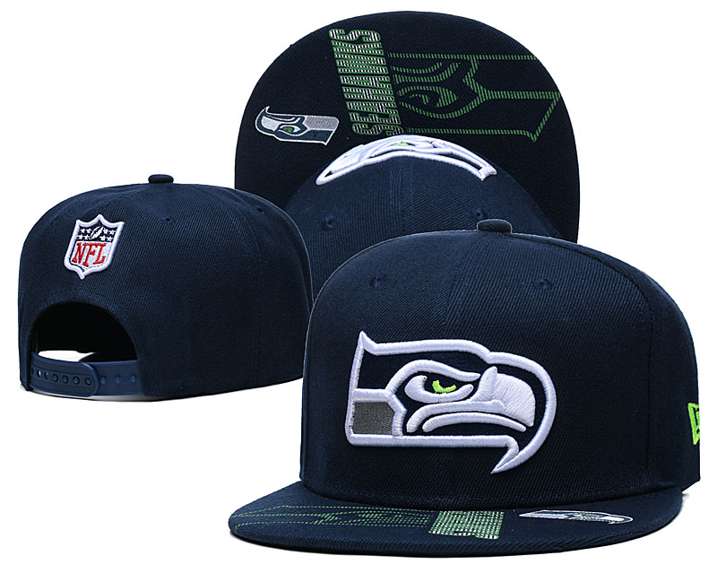 Seahawks Team Logo Navy Adjustable Hat GS