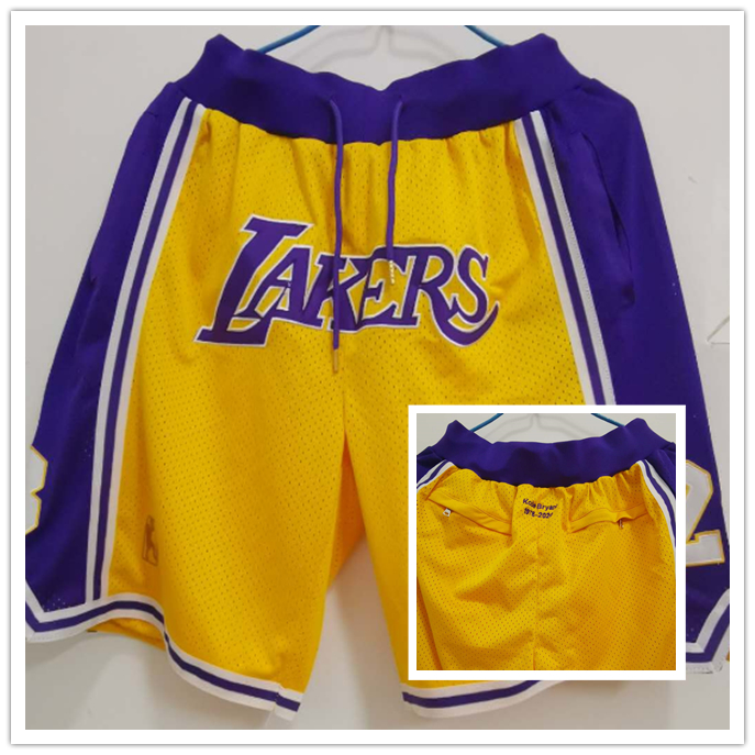 Lakers Yellow Just Don With Pocket Swingman Shorts