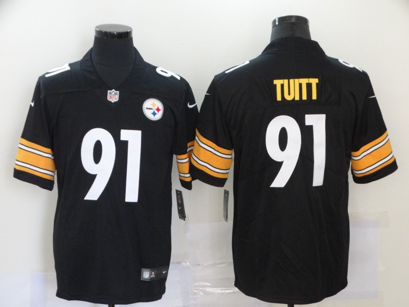 Nike Steelers 91 Stephon Tuitt Black Vapor Untouchable Limited Jersey