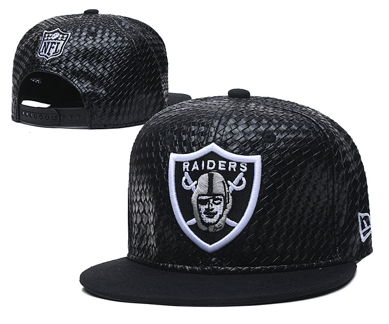 Raiders Team Logo Black Adjustable Hat TX