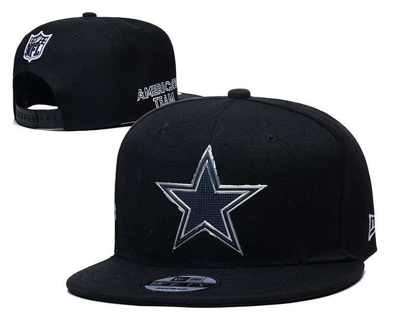 Cowboys Team Logo Black Adjustable Hat YD