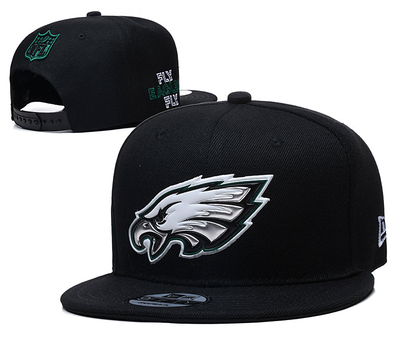 Eagles Team Logo Black Adjustable Hat YD