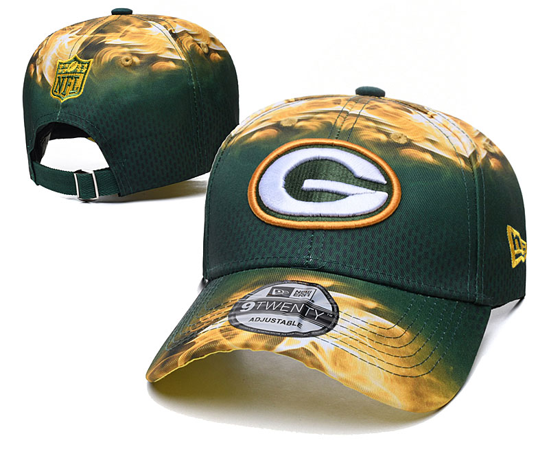 Packers Team Logo Green Yellow Peaked Adjustable Hat YD